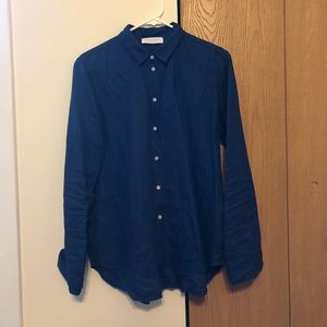 Indigo Dyed Linen Everlane button up